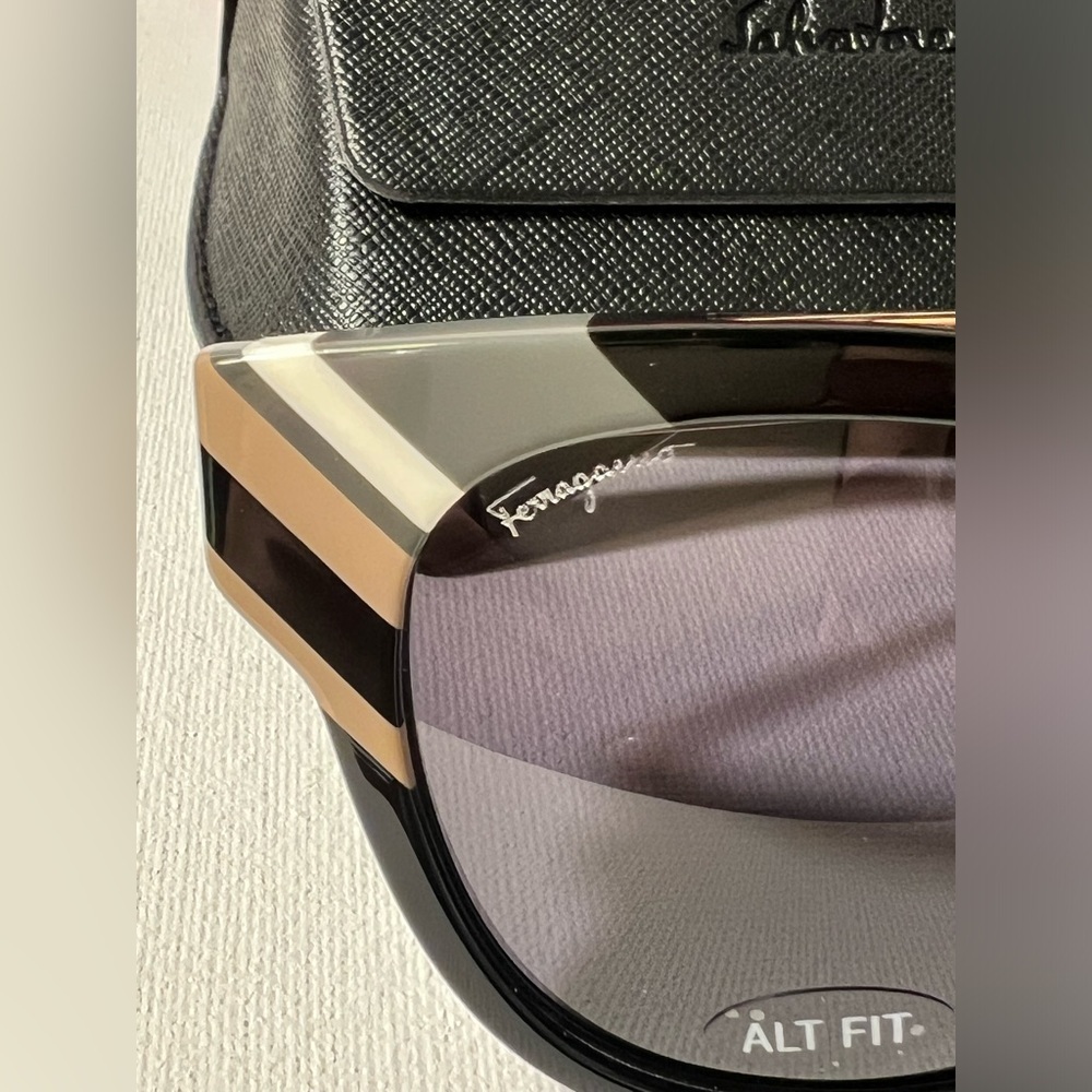 NEW Salvatore Ferragamo Semi Black Cat Eye Sunglasses SF882SA with Box - Picture 7 of 10